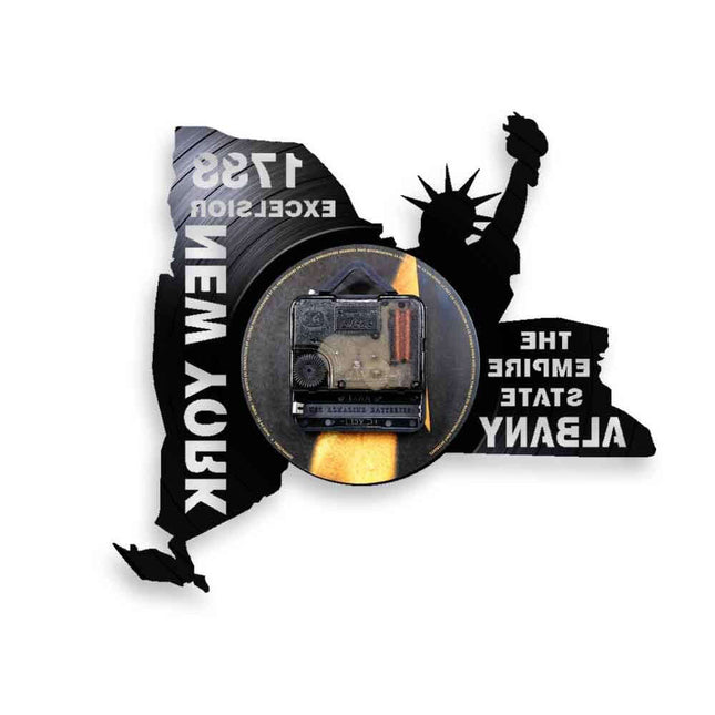 Unik New York väggklocka vinylskiva