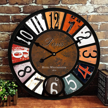 Stor vintage väggklocka 60 cm