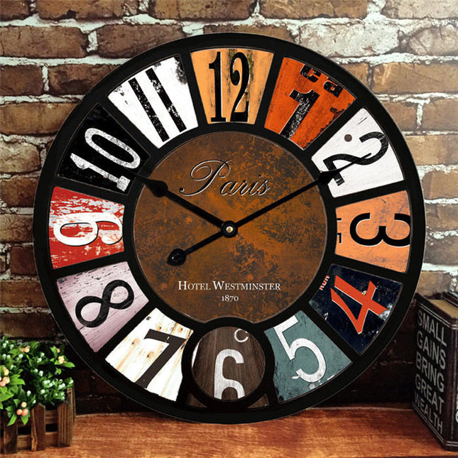 Stor vintage väggklocka 60 cm