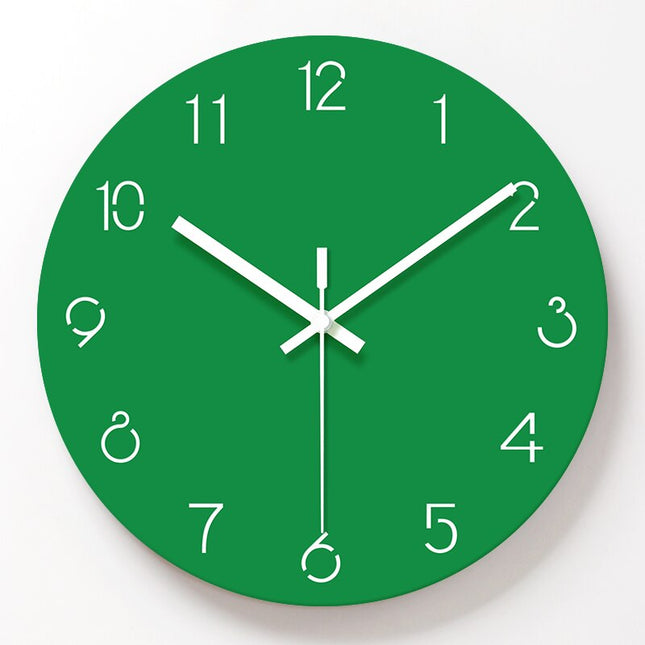 Enkel rund väggklocka skandinavisk stil