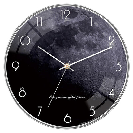 Modern Väggklocka Tvåfärgad Trä Design