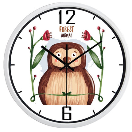 Väggklocka för barn med tecknad mops