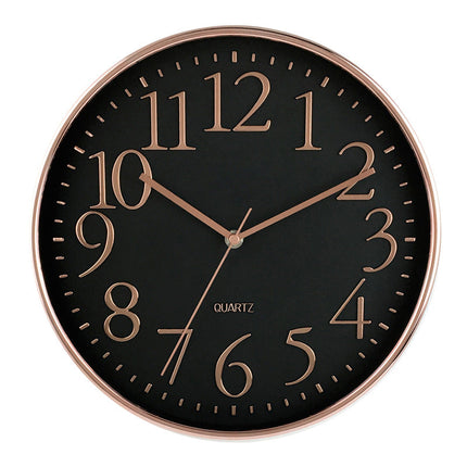 Väggklocka marmor med roséguld ram