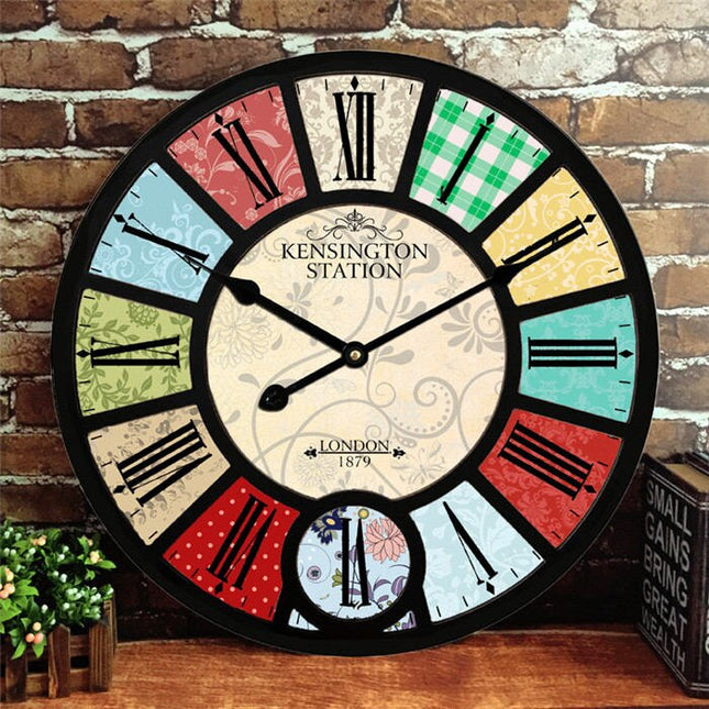 Stor vintage väggklocka 60 cm