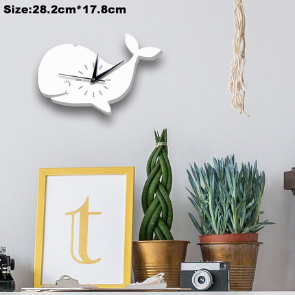 Vit väggklocka raket för barnrum