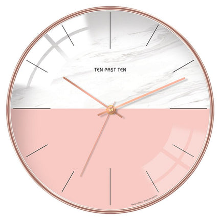 Modern Väggklocka Tvåfärgad Trä Design