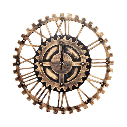 Stor industriell väggklocka i steampunk-stil