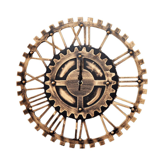 Stor industriell väggklocka i steampunk-stil