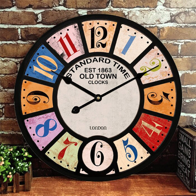 Stor vintage väggklocka 60 cm