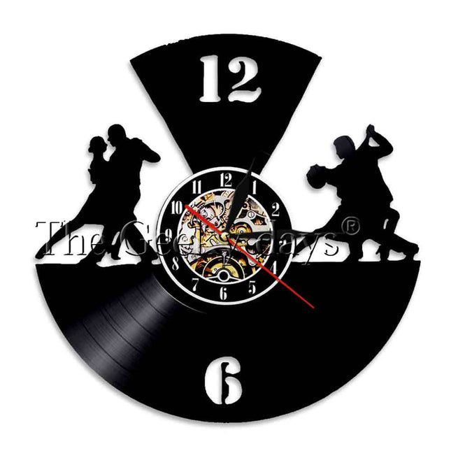 Vinylklocka med tango dansmotiv