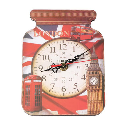 Väggklocka för kök i syltburksform