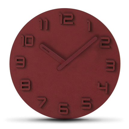 Minimalistisk väggklocka med 3D-siffror