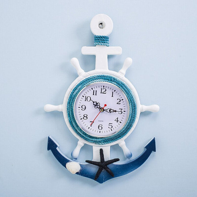 Väggklocka med nautisk ankar design