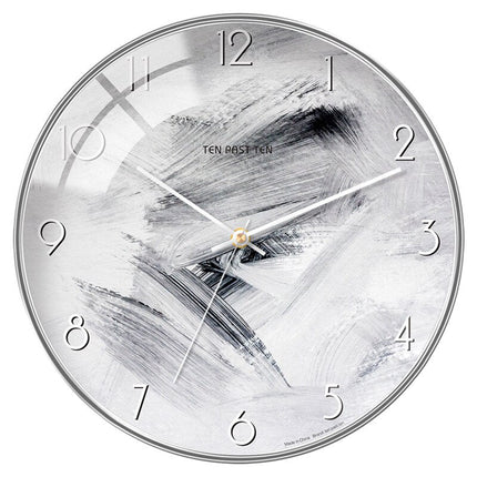 Modern Väggklocka Tvåfärgad Trä Design