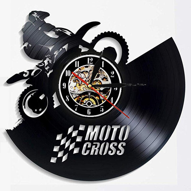 Unik väggklocka med motocross design