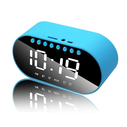 Digital väckarklocka med spegel och radio
