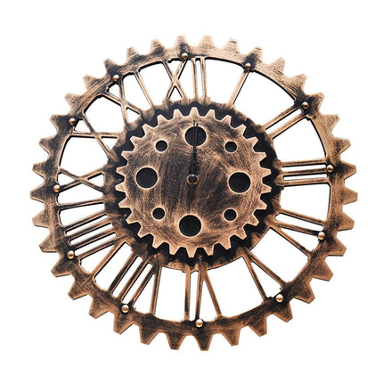 Stor industriell väggklocka i steampunk-stil