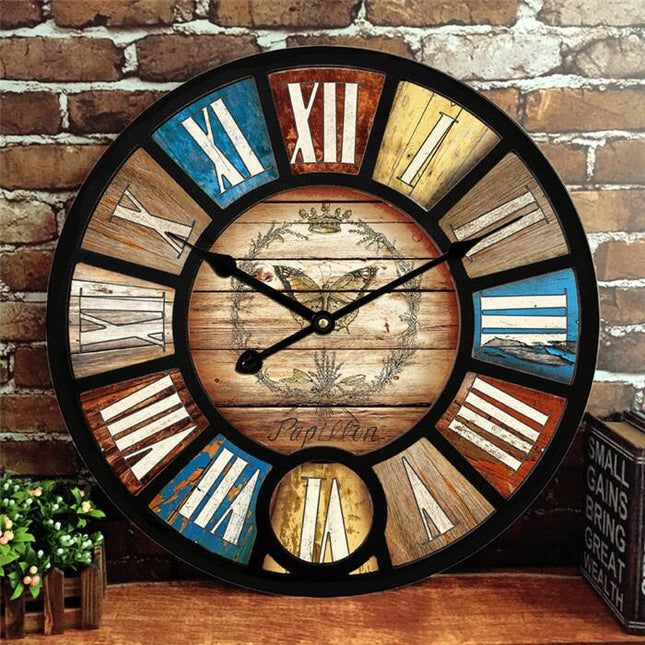 Stor vintage väggklocka 60 cm