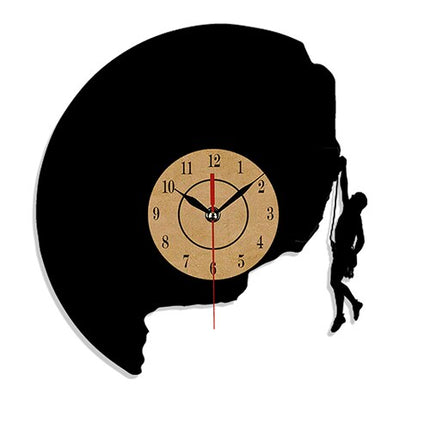 Vinyl väggklocka med klättring motiv