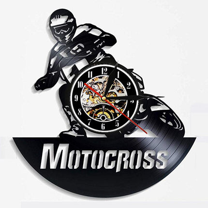 Unik väggklocka med motocross design