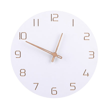 Vit Skandinavisk Väggklocka Minimalistisk Design