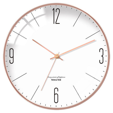 Modern Väggklocka Tvåfärgad Trä Design