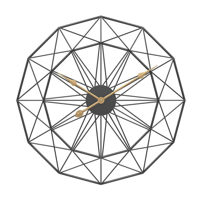Stor Geometrisk Väggklocka i Metall