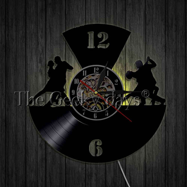 Vinylklocka med tango dansmotiv