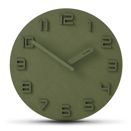 Minimalistisk väggklocka med 3D-siffror