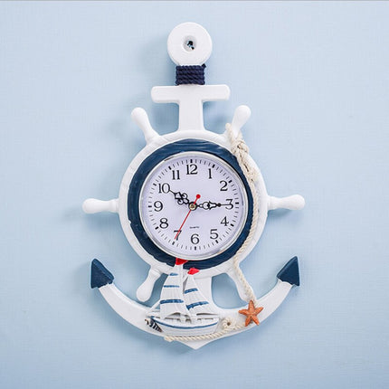 Väggklocka med nautisk ankar design