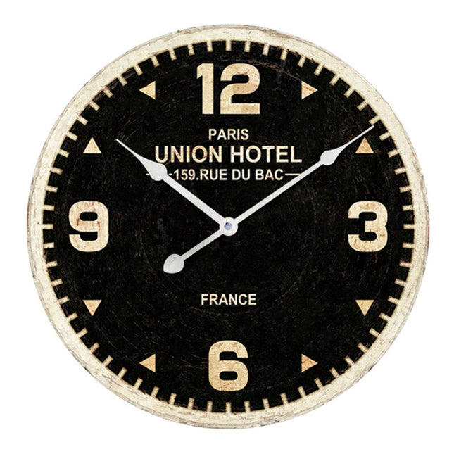 Stor färgglad väggklocka i retrostil