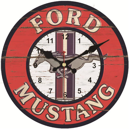 Ford Mustang väggklocka i retrostil