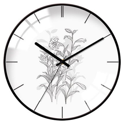 Modern Väggklocka Tvåfärgad Trä Design