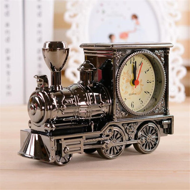 Retro bordsklocka i form av tåg