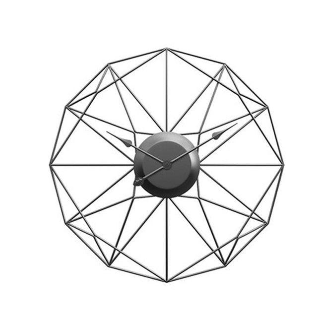 Geometrisk väggklocka i metall minimalistisk