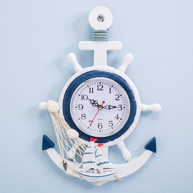 Väggklocka med nautisk ankar design