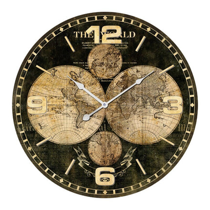 Stor färgglad väggklocka i retrostil