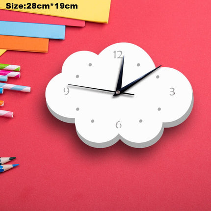 Vit väggklocka raket för barnrum