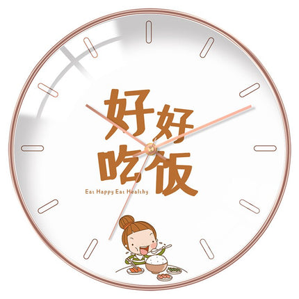 Modern Väggklocka Tvåfärgad Trä Design