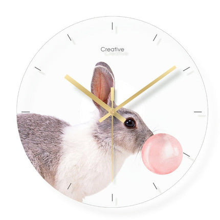 Rolig väggklocka för barnrum räv