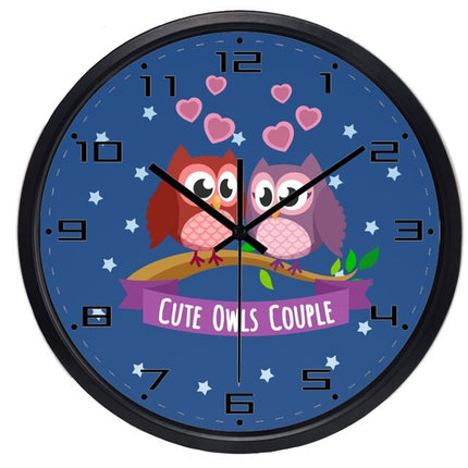 Väggklocka för barn med tecknad mops