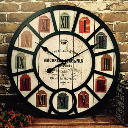 Stor vintage väggklocka 60 cm