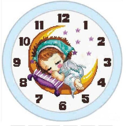 Väggklocka i lantlig stil med blommor