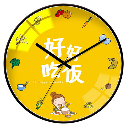 Modern Väggklocka Tvåfärgad Trä Design