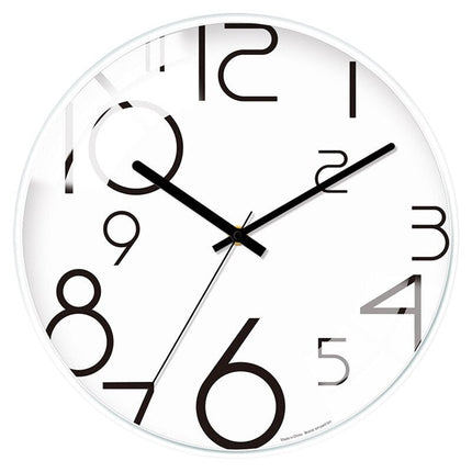 Modern Väggklocka Tvåfärgad Trä Design