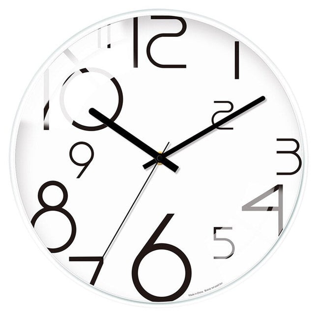 Modern Väggklocka Tvåfärgad Trä Design