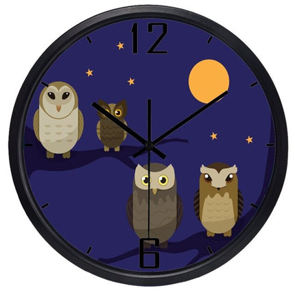 Väggklocka för barn med tecknad mops