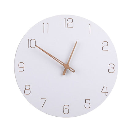 Vit Skandinavisk Väggklocka Minimalistisk Design