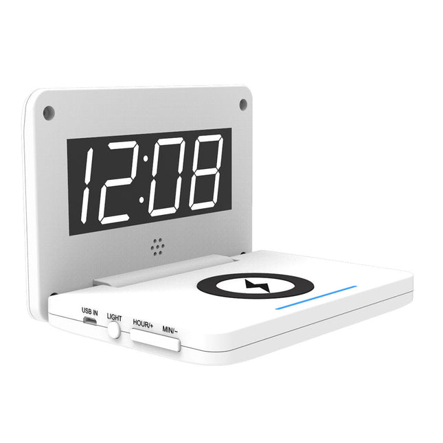 Digital väckarklocka med trådlös laddning