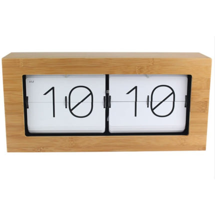 Retro flip-klocka i trä design